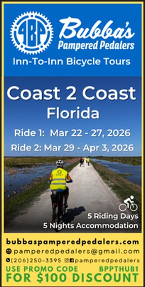 Coast to Coast Florida Bike Tour fully supported